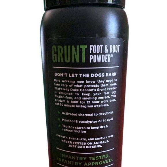 Duke Cannon Grunt Foot & Boot Powder 6 oz Discontinued Menthol Eucalyptus Dry - Picture 4 of 5